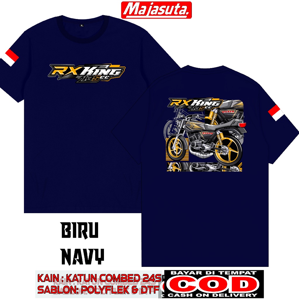 Jual KAOS RX KING 135CC GAMBAR FULL SABLON DTF BISA COD KAOSKEREN ...