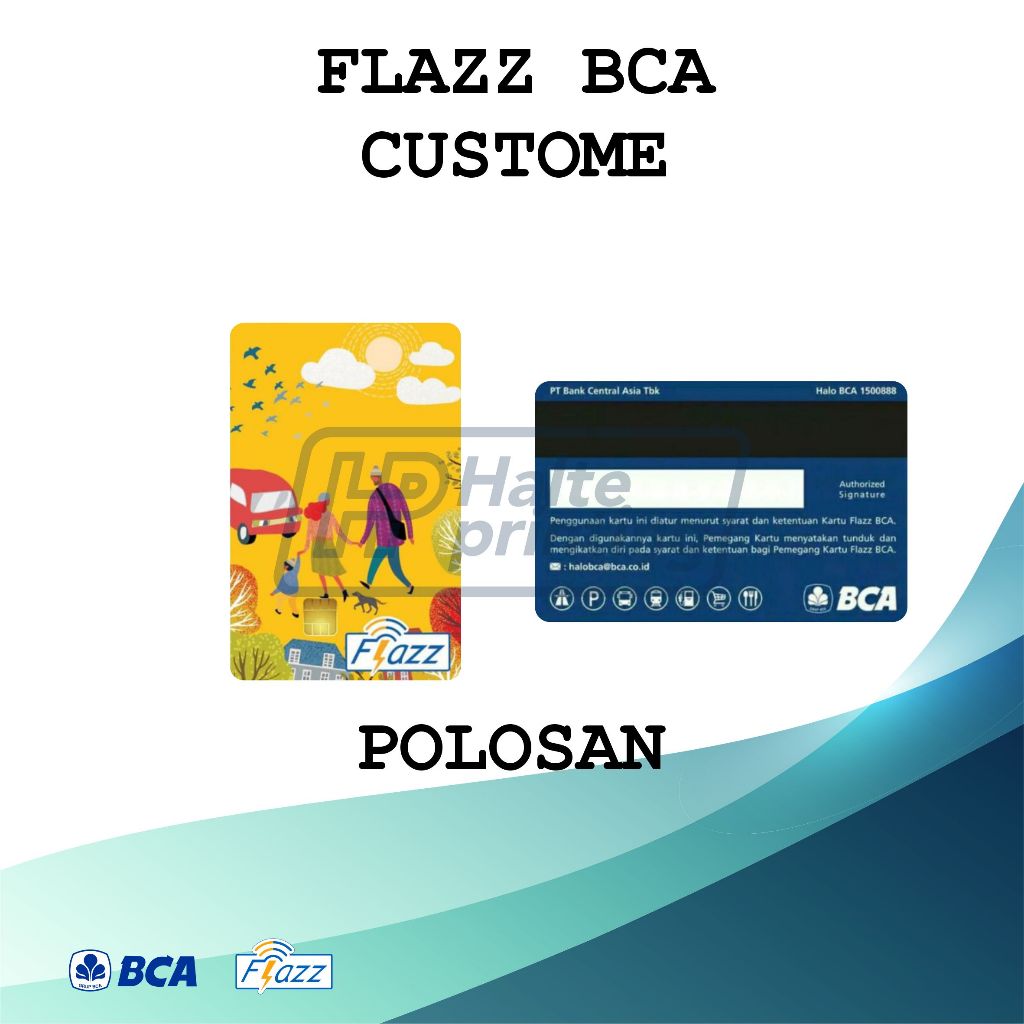 Jual FLAZZ BCA /Custom Print/E-TOLL/FLAZZ/ Cetak Kartu/Custom Card ...