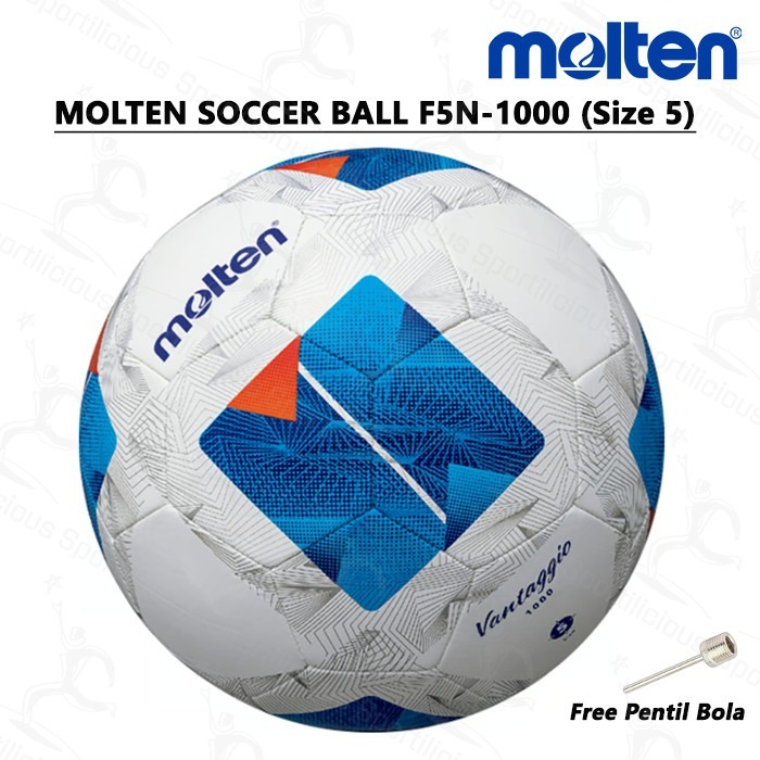 Pallone Da Calcio Molten 1000 – Taglia 5, TPU, Per Esterni Ed Erba Sintetica, Unisex Adulti