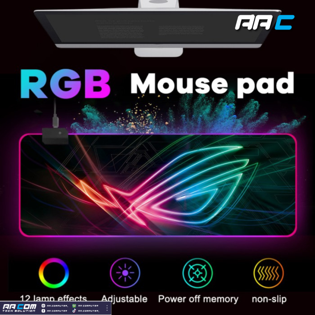 Jual MOUSEPAD RGB GAMING COLORFULL LED XL LARGE MOUSEMAT | Shopee Indonesia