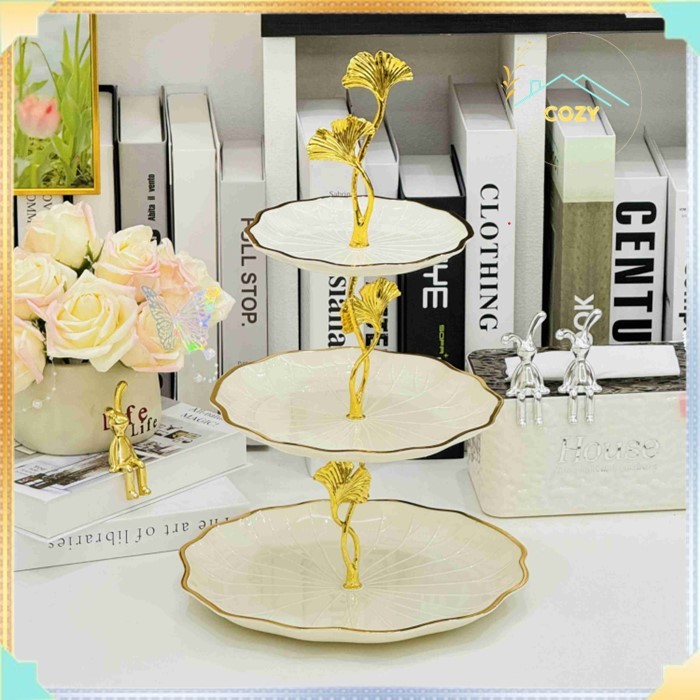 Jual Rak Kue Susun 3 Tingkat Detachable Plate Cake Stand Display PIRING ...