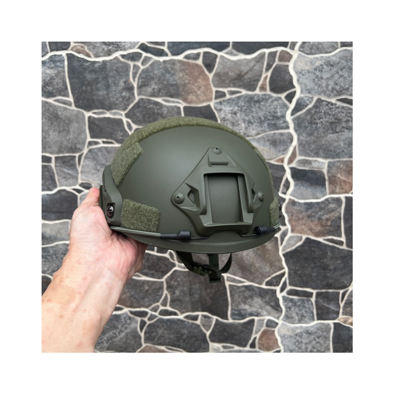 Helm Military Tactical Sepeda Fast Helmet Non Eye Visor HIJAU