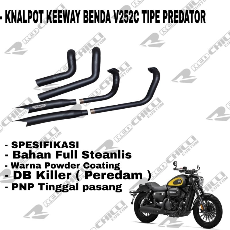 Jual Knalpot Keeway Benda V252C - Knalpot Benda V252C Tipe Predator ...