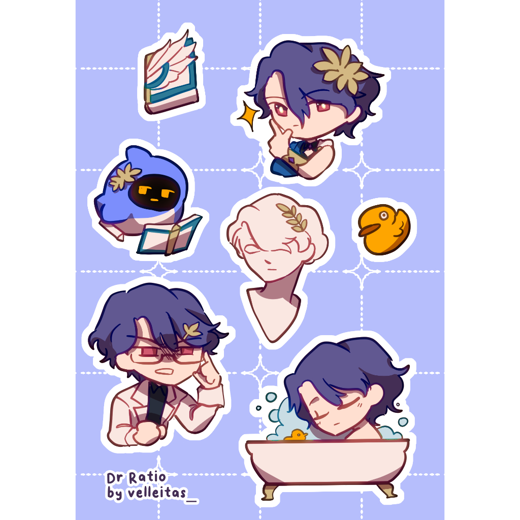 Jual HSR A6 Stickers : Sillies! - Dr Ratio/Aventurine/Sunday | Shopee ...