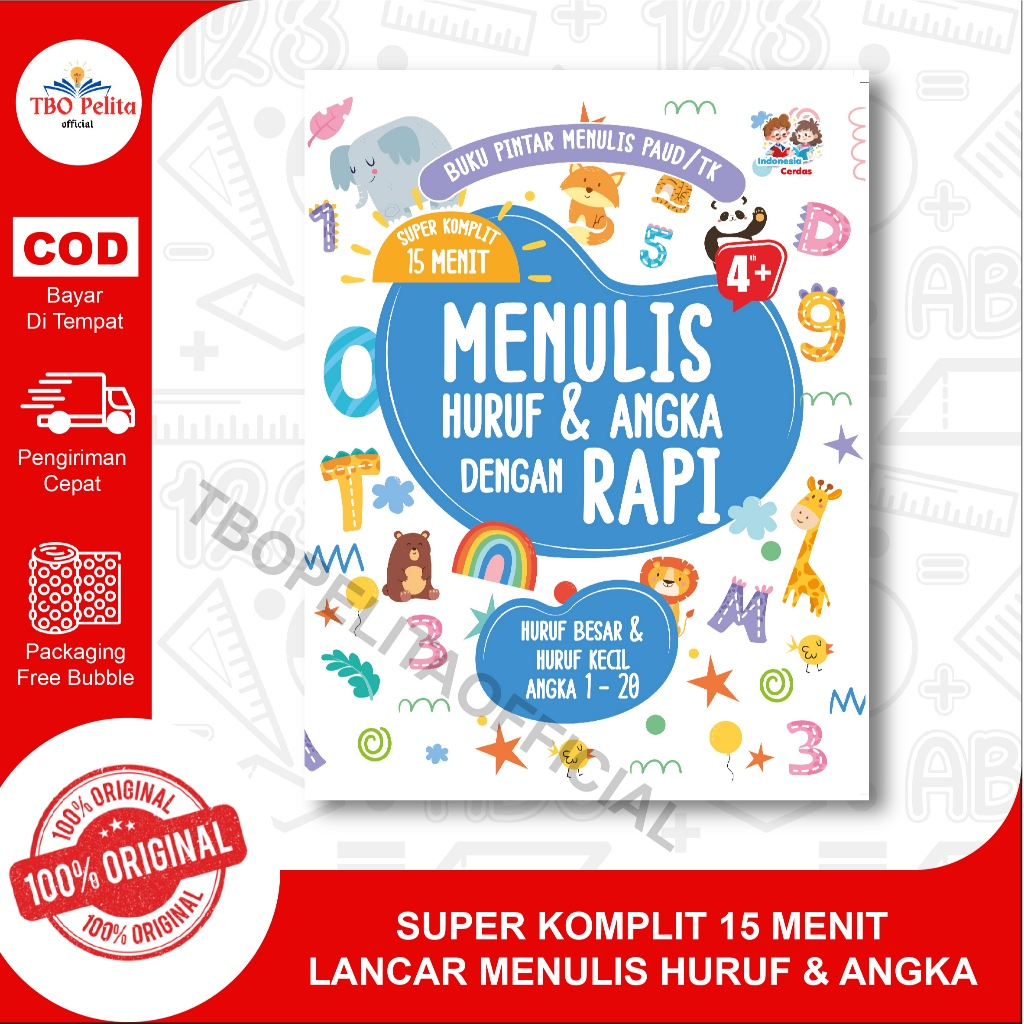 Jual Super Komplit 15 Menit Menulis Huruf dan Angka Dengan Rapi ...