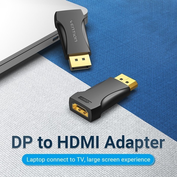 Jual VENTION Gender Display Port Male To Hdmi Female 4K PVC Black ...