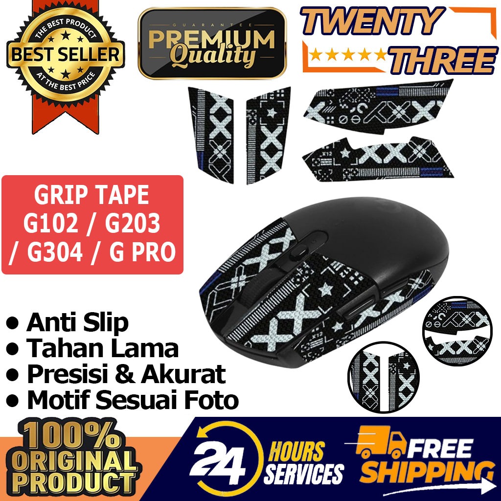 Jual Grip Tape Sticker Non Anti Slip Skin Mouse Logitech G102 G203 G304 ...