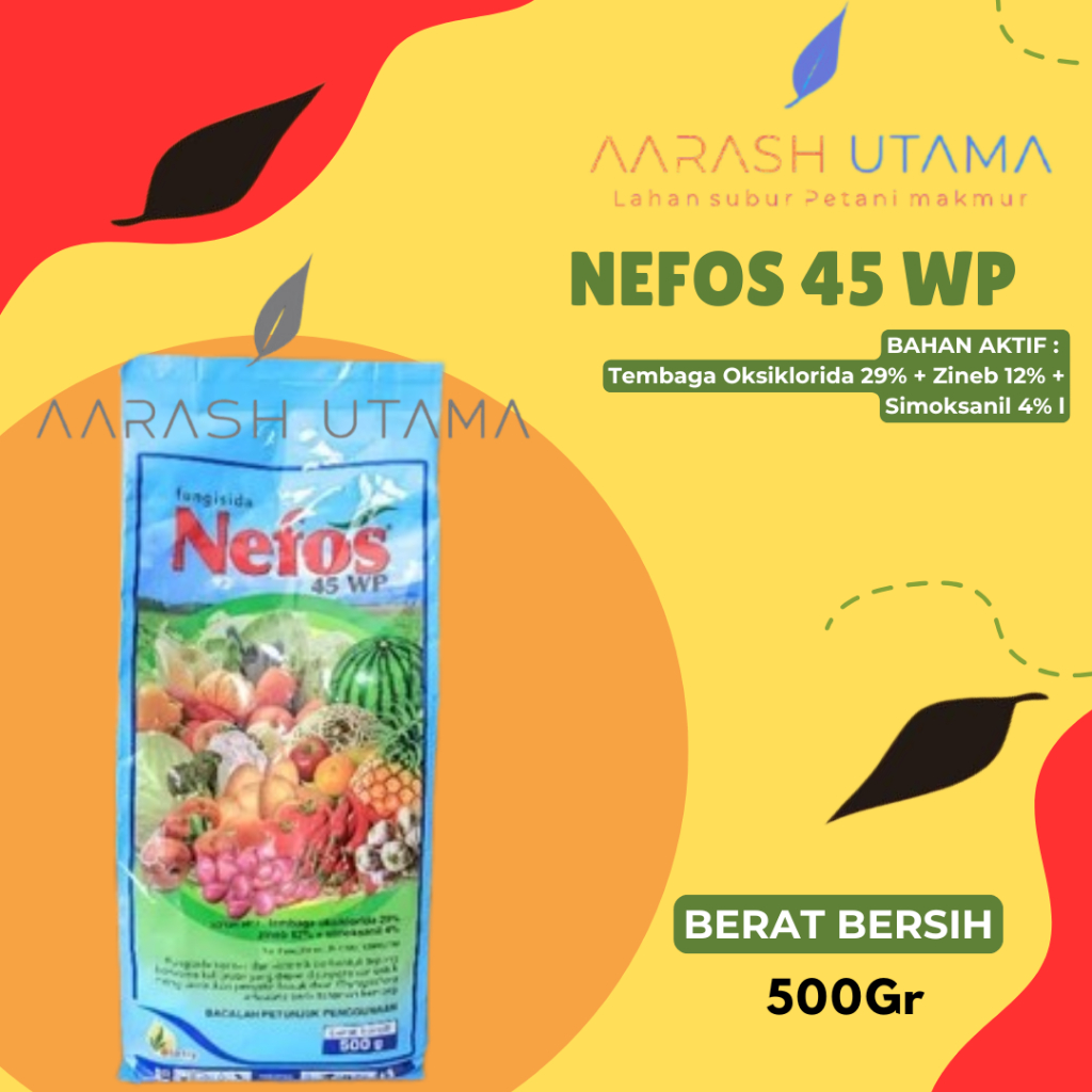 Jual NEFOS fungisida 45 WP bakterisida kontak dan sistemik 3 bahan ...
