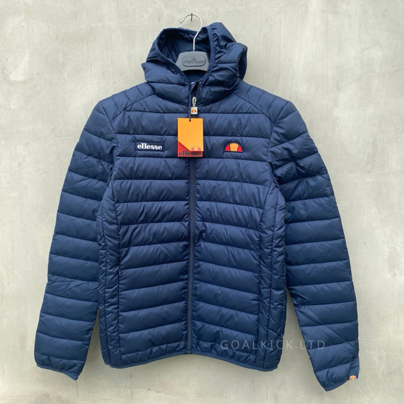 Giacca Imbottita Ellesse Lombardy 2 - Bianca/Nera/Blu - Taglia M - Con Cerniera E Maniche Lunghe