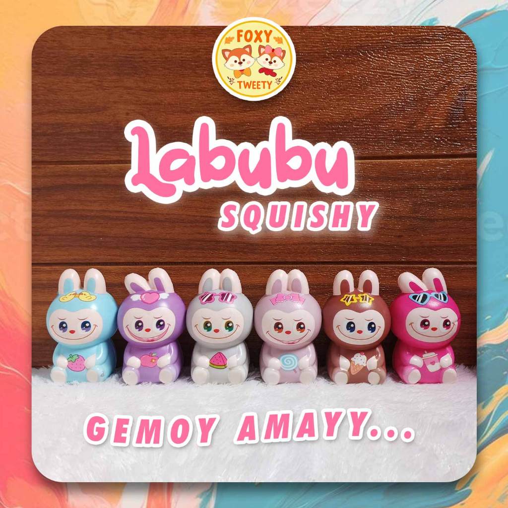 Jual Squishy Labubu Gemoy / Mainan Anak Labubu Duduk / Boneka Viral ...