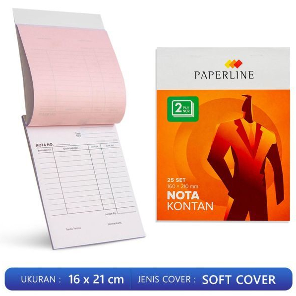 Jual PAPERLINE 2 Rangkap Besar Buku Nota Kontan 2 Ply NCR / B2 Per Pak ...