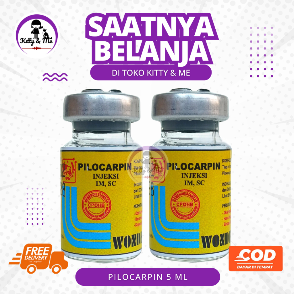 Jual PILOCARPIN INJ 5 ML WONDER - Obat Kembung Dan Kolik Injeksi Ternak ...