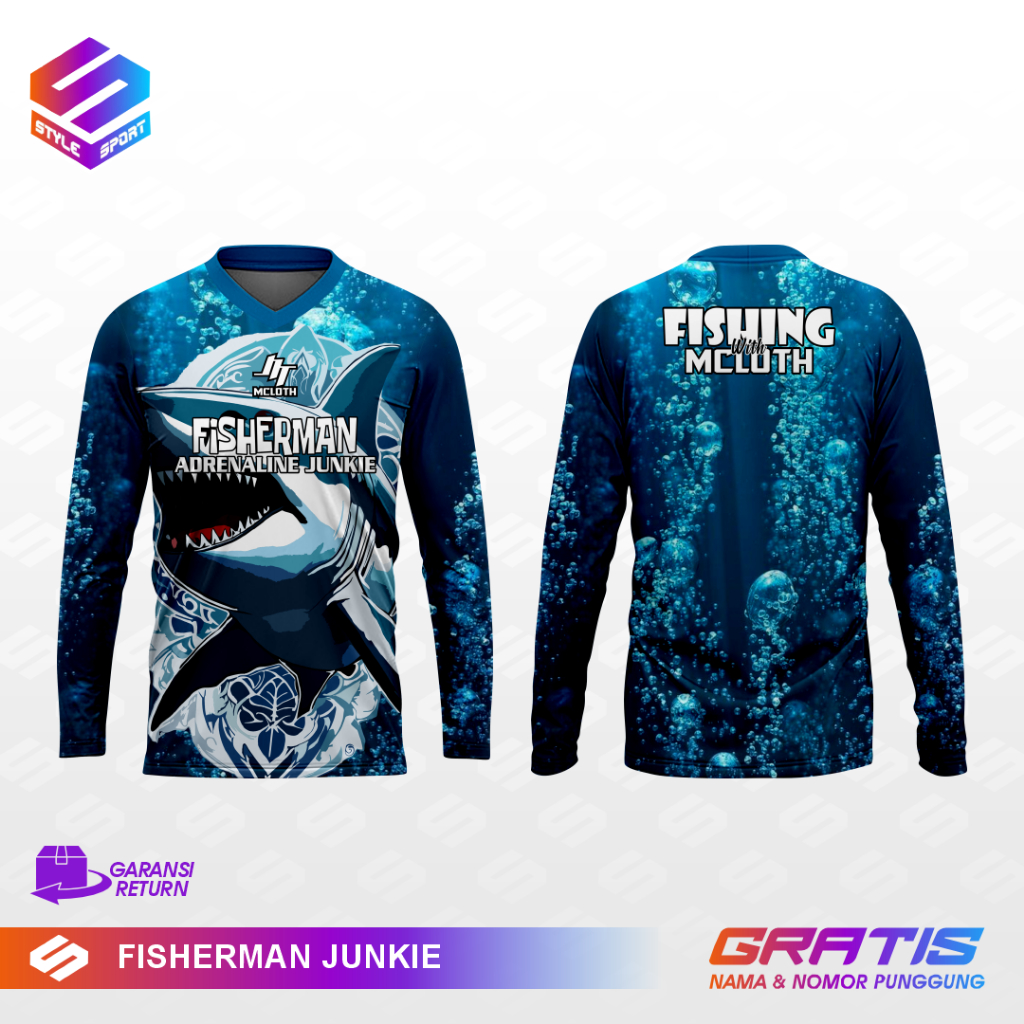 Jual STYLE/Baju Jersey Mancing Panjang Custom Kekinian Full Printing ...