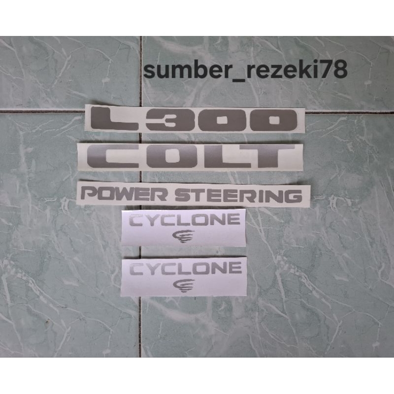 Jual sticker stiker tulisan l300/colt/Cyclone/powerstering/stiker ...