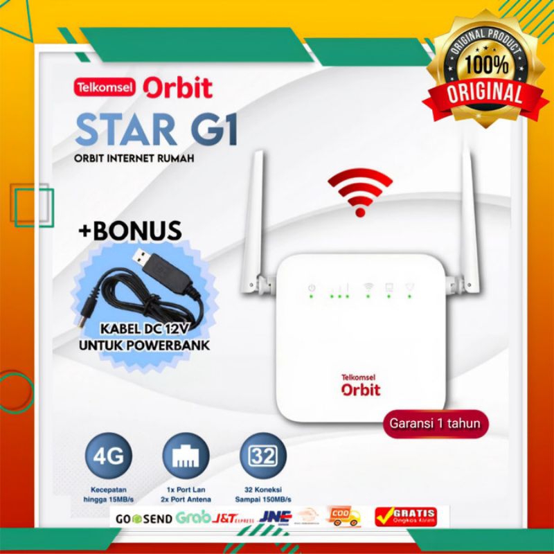 Jual Orbit telkomsel type Star G1 Modem Wifi 4G Free Kuota bulanan ...
