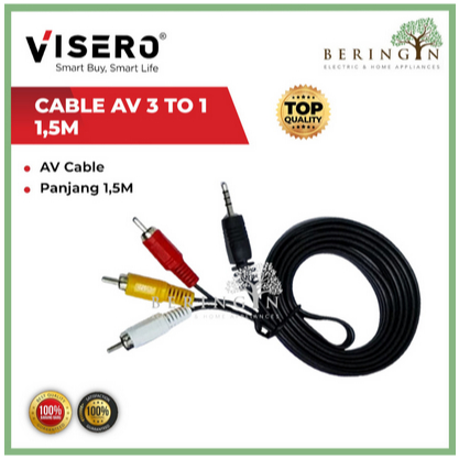 Jual kabel Jek RCA 3-1 3way Visero 1,5m | Shopee Indonesia