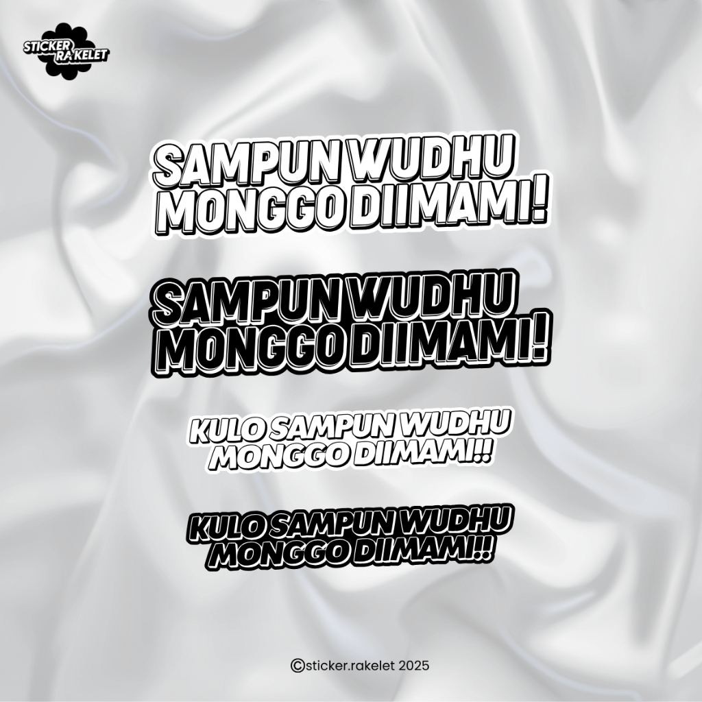 Jual STICKER KULO SAMPUN WUDHU MONGGO DIIMAMI | Shopee Indonesia