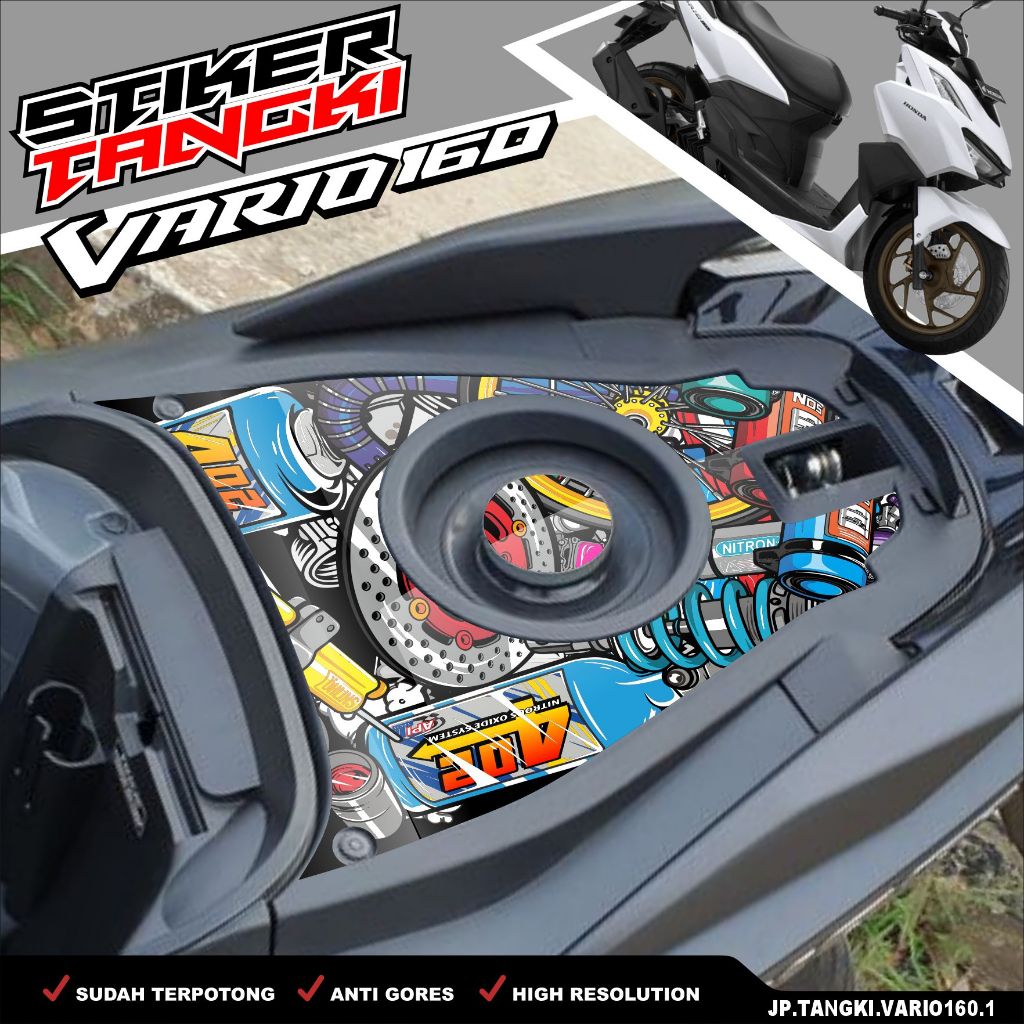 Jual Stiker Tangki Bensin Vario 160 Sticker Tengki Motor Vario New Anti ...