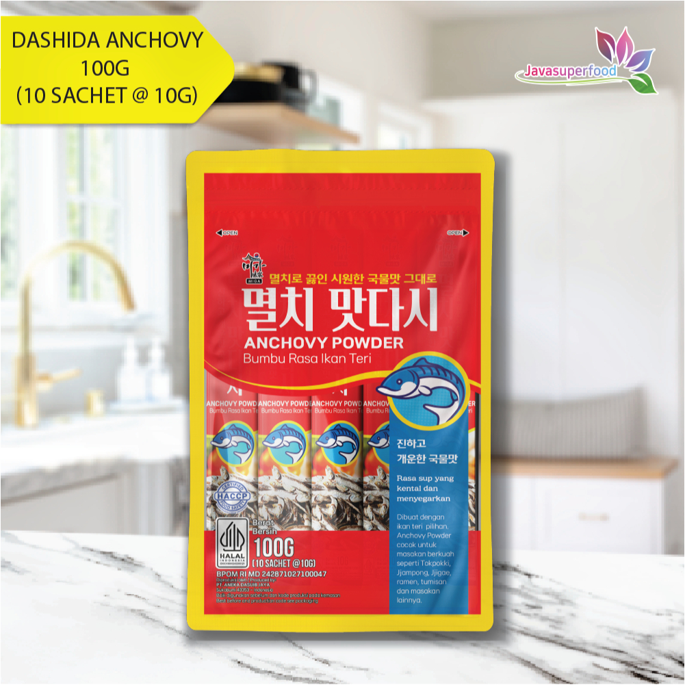 Jual [HALAL] DASHIDA ANCHOVY POWDER BUMBU RASA IKAN TERI 100G (ISI 10 ...