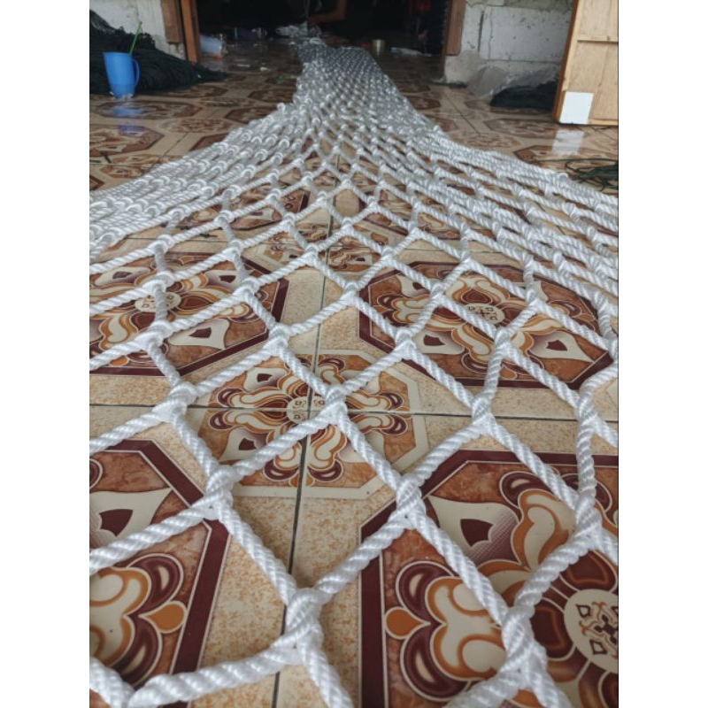 Jual safety net nilon 8mm ukuran 1,5m x 3m, lubang 10cm. jaring ...