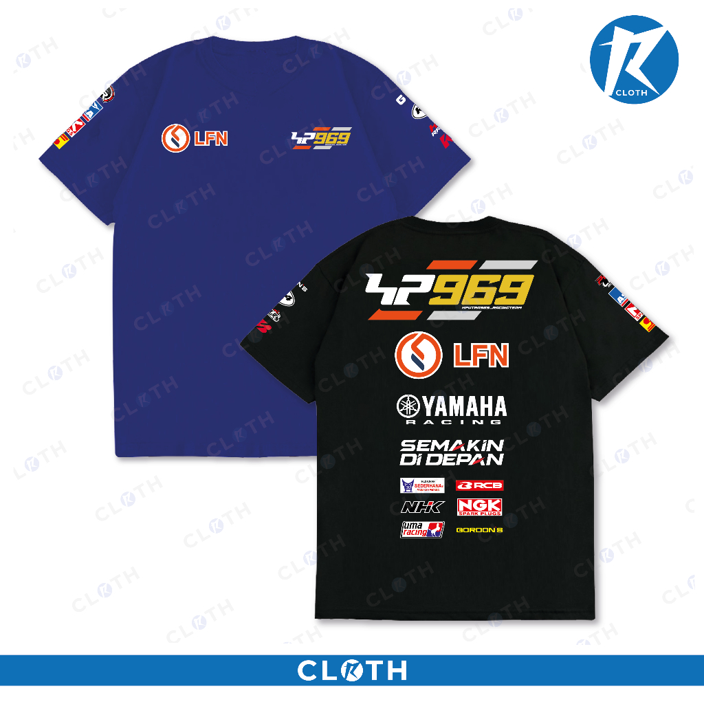 Jual T-SHIRT KAOS YAMAHA LFN HP969 HPUTRA 969 RACING TEAM COMBED 24S ...