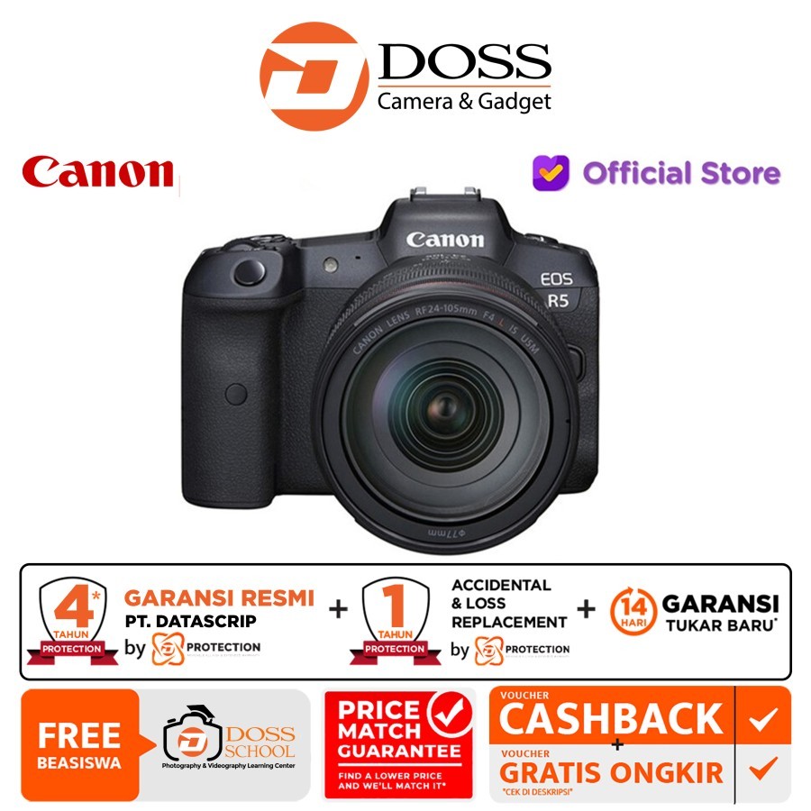 Jual Canon EOS R5 Kit 24-105mm f/4L / Canon Mirrorless EOS R5 / Canon ...