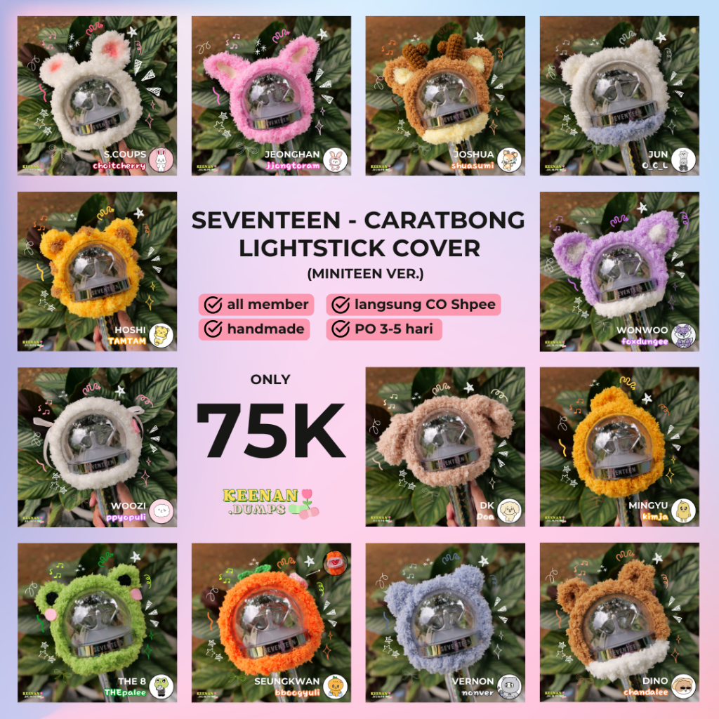 Jual [PO 7 Hari] SEVENTEEN CARATBONG lightstick rajut (Miniteen ver ...