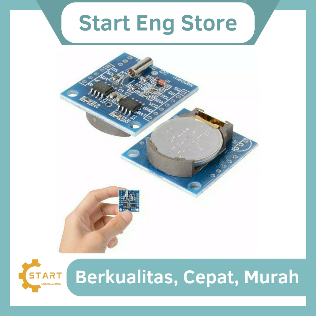 Jual RTC DS1307 Real Time Clock I2C Module dengan Battery Backup ...