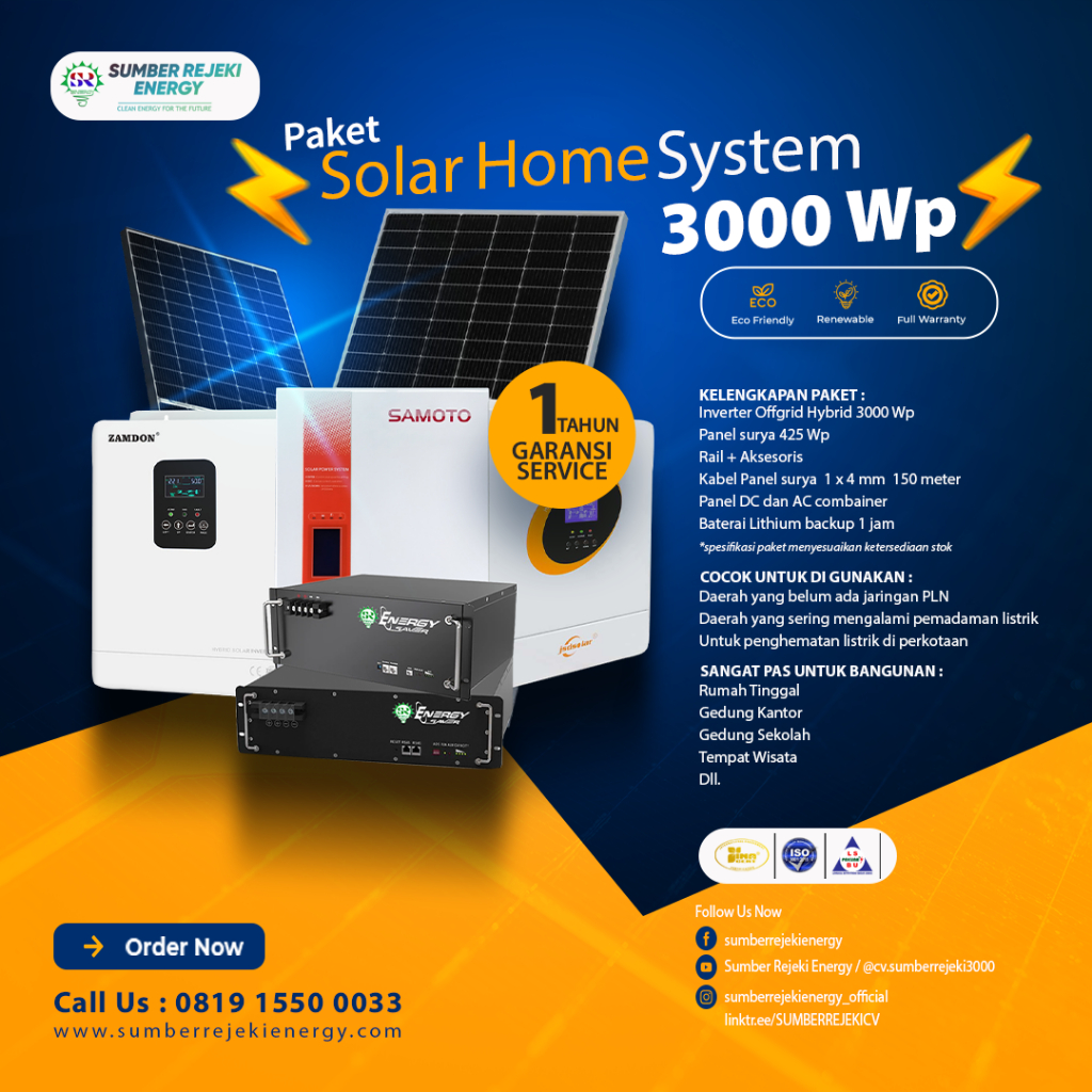 Jual Paket Komplit Premium Solar Panel Panel Surya Pembangkit Listrik ...