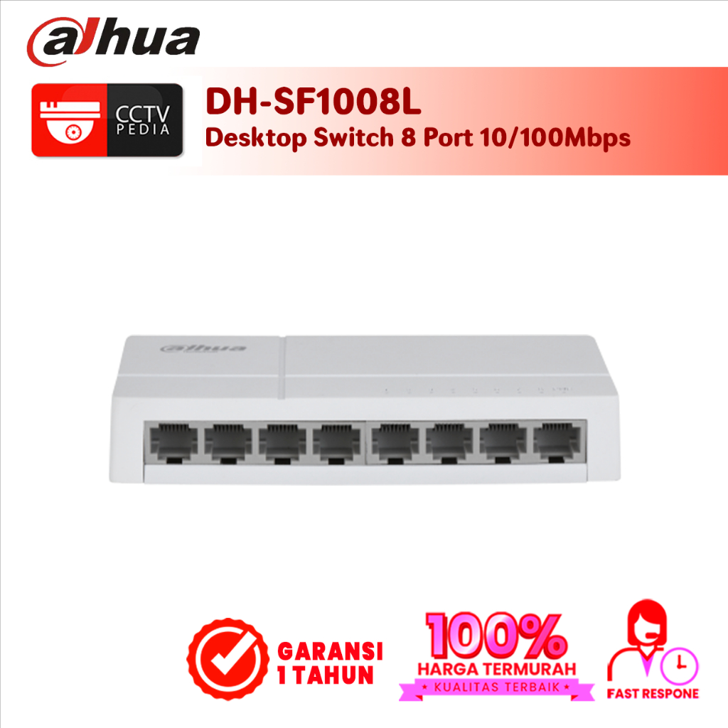 Jual Dahua DH-SF1008L Desktop Switch 8 Port 10/100Mbps | Shopee Indonesia