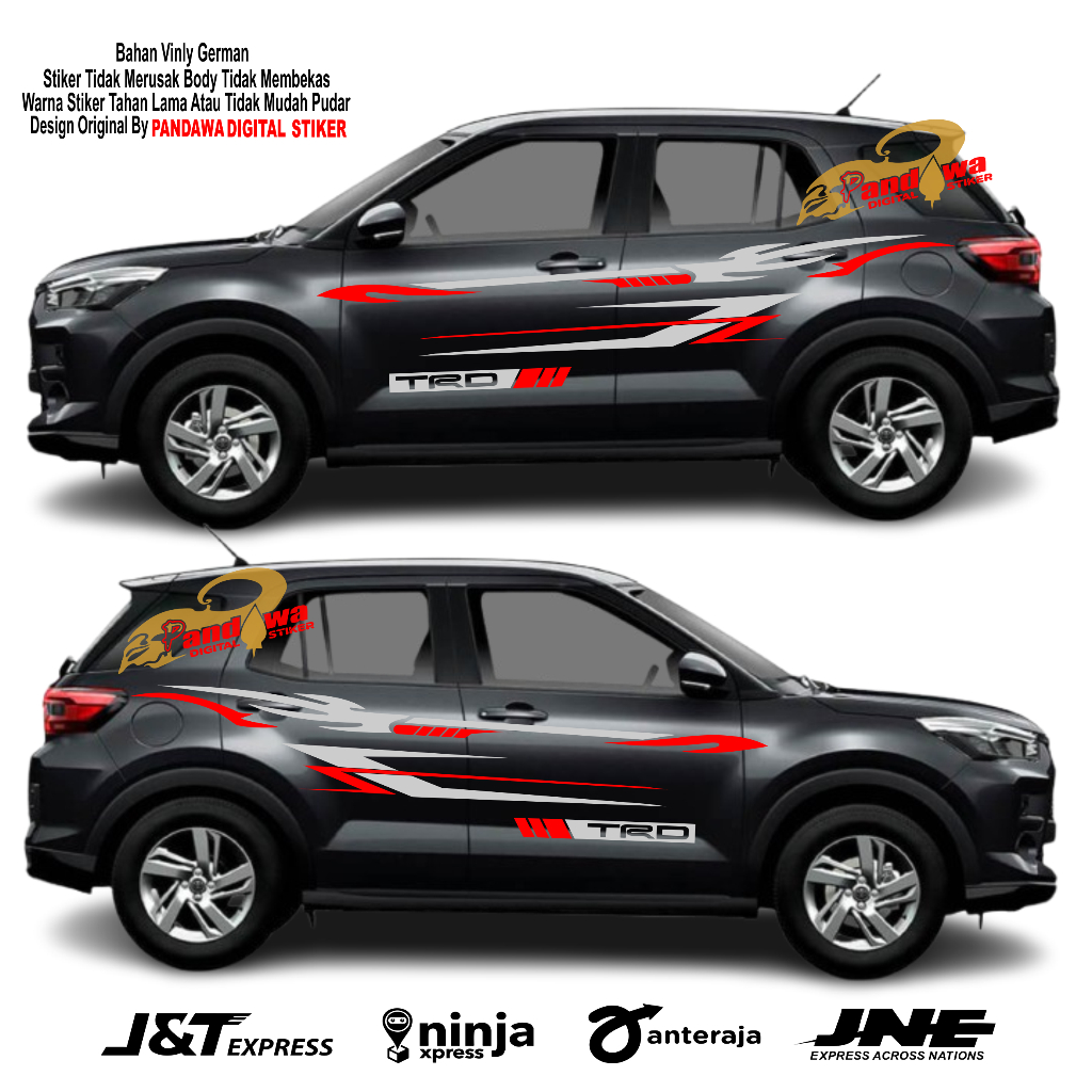 Jual best sticker raize stiker raize list body minimalist mobil toyota ...