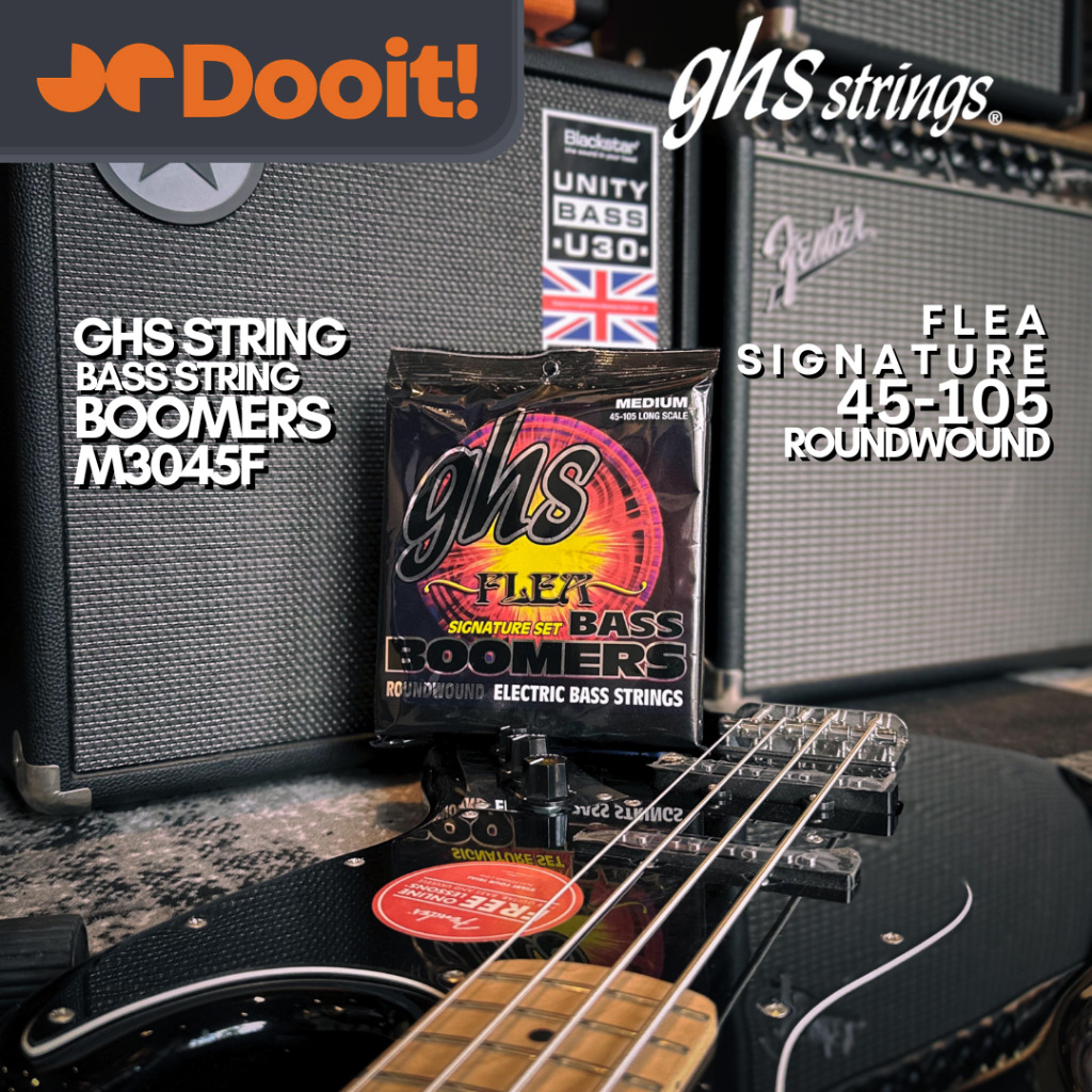 GHS M3045F Flea Signature Bass Boomers basgitaar snarenset | Bax Music