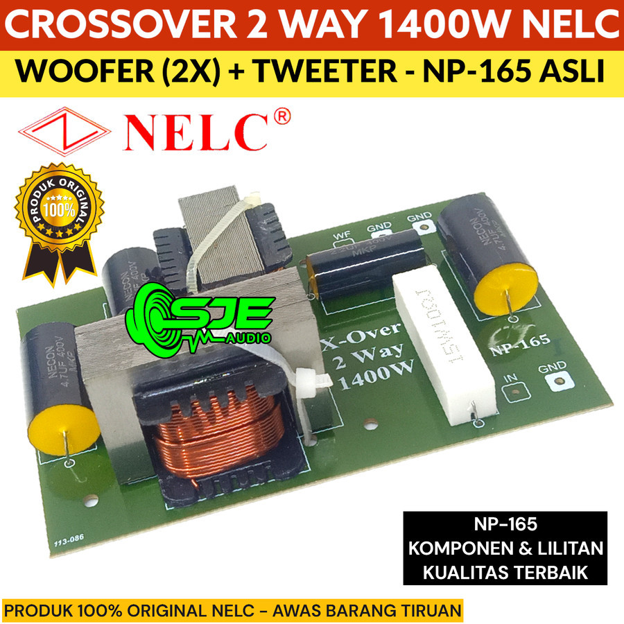 Jual CROSSOVER 2 WAY WOOFER TWEETER 1400W NELC N165 CROSOVER SUBWOFER ...