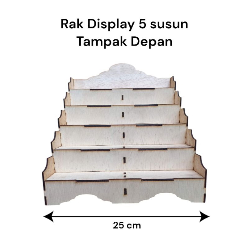 Jual Rak Display minimalis 5 susun 25 x 25 x 26,5 cm Bongkar Pasang ...