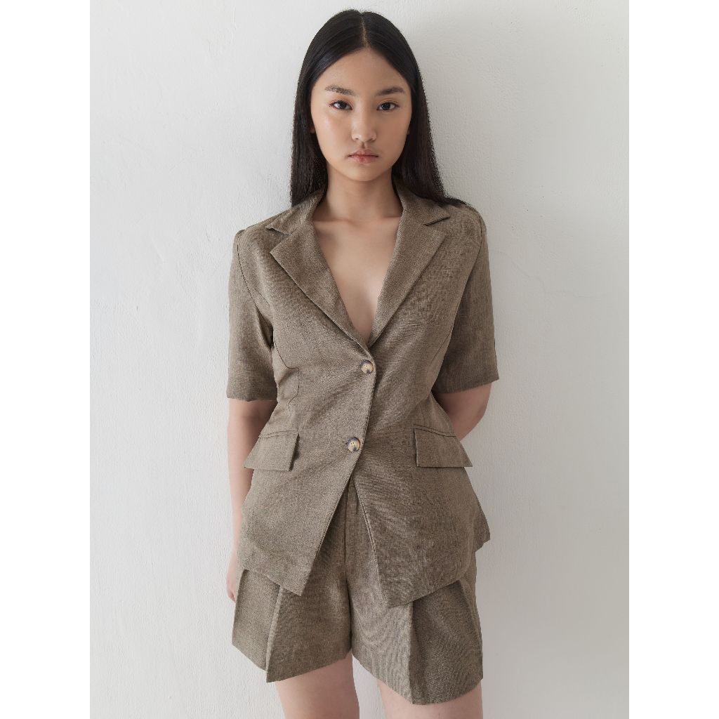 Jual RUI - Rae Short-Sleeved Blazer | Shopee Indonesia
