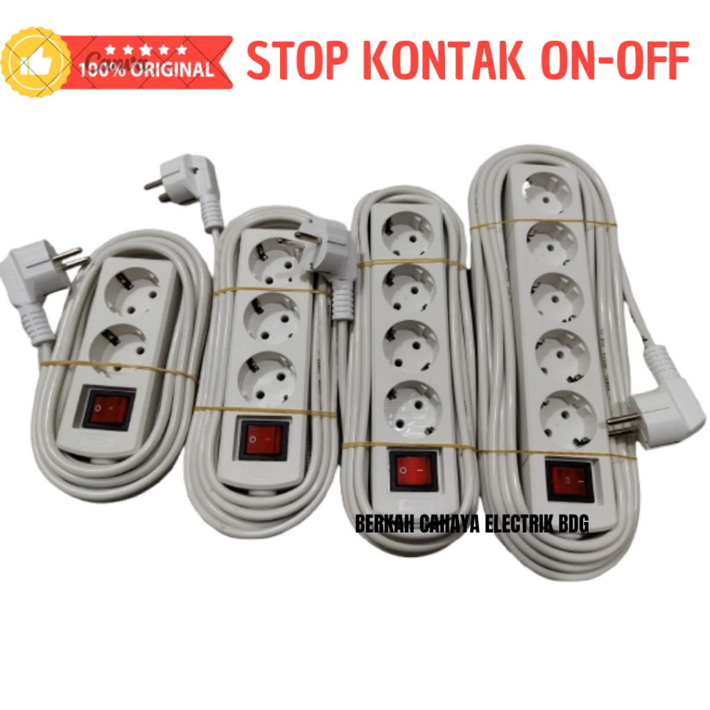 Jual STOP KONTAK ON OFF 2 3 4 5 LUBANG KABEL 1 2 3 4 5 6 7 8 9 10 METER ...