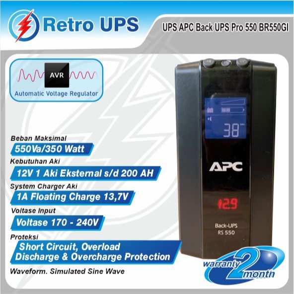 Jual UPS Modif Modifikasi Aki External APC Back UPS Pro 550 BR550GI ...