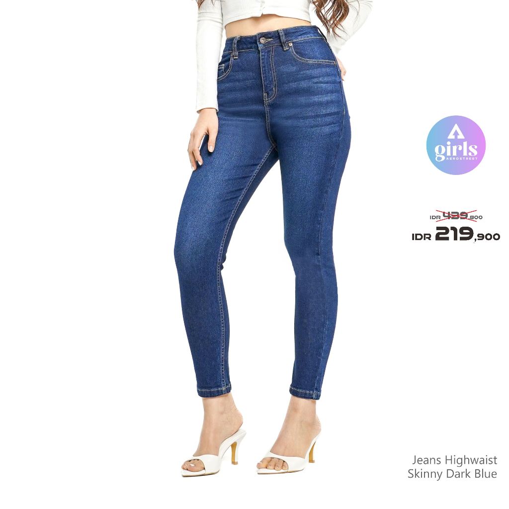 Straight Leg Kensie Liquid Denim Jual Warna Dark Blue Jeans