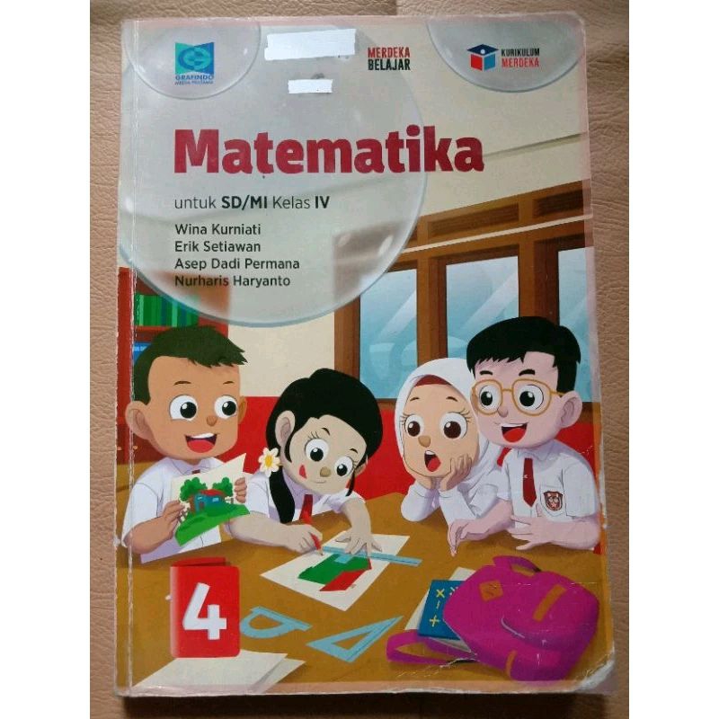 Jual BUKU MATEMATIKA GRAFINDO UNTUK SD KELAS 4 KURIKULUM MERDEKA ...