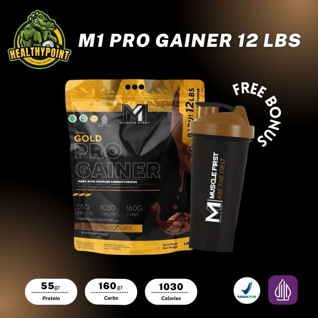 Jual Muscle first m1 pro gainer 12 lbs musclefirst weight gain mass ...