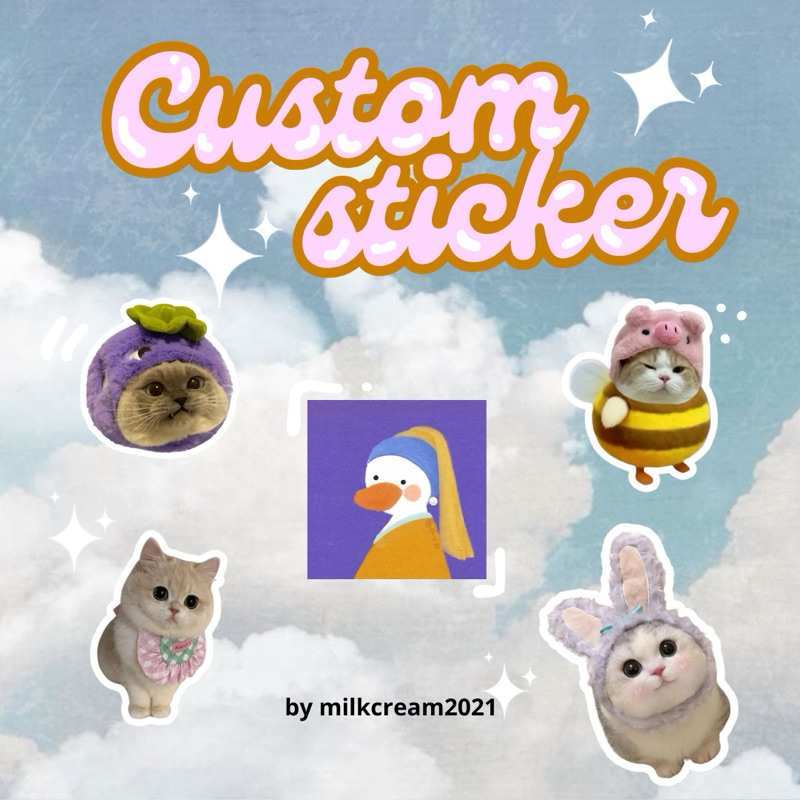 Jual sticker custom cutting sesuai bentuk diecut PO | Shopee Indonesia