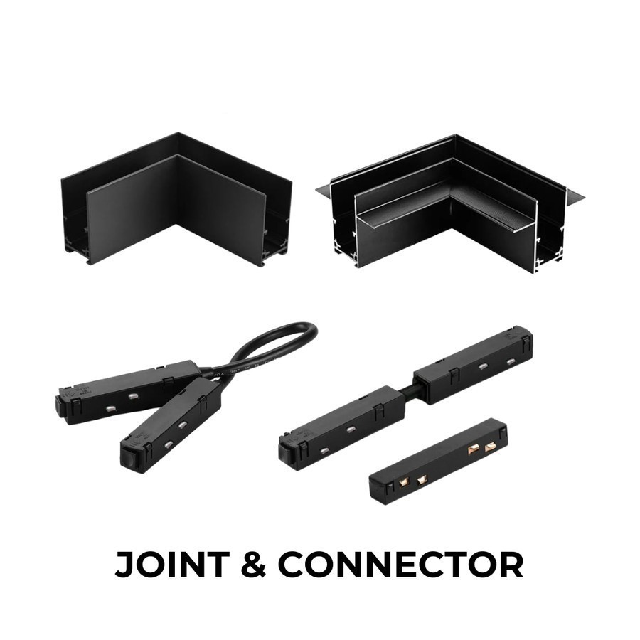 Jual MAGNETIC TRACK LAMP JOINT CONNECTOR SIKU SAMBUNGAN RELL MAGNET ...