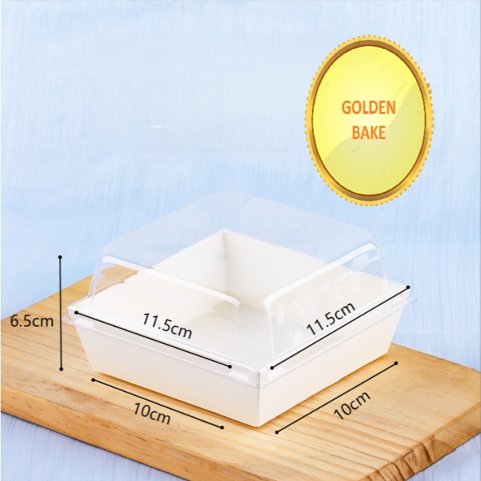 Jual GBake 10 Pcs PUTIH KOTAK 10x10 Premium Box Cup Roti Oven / Tempat ...