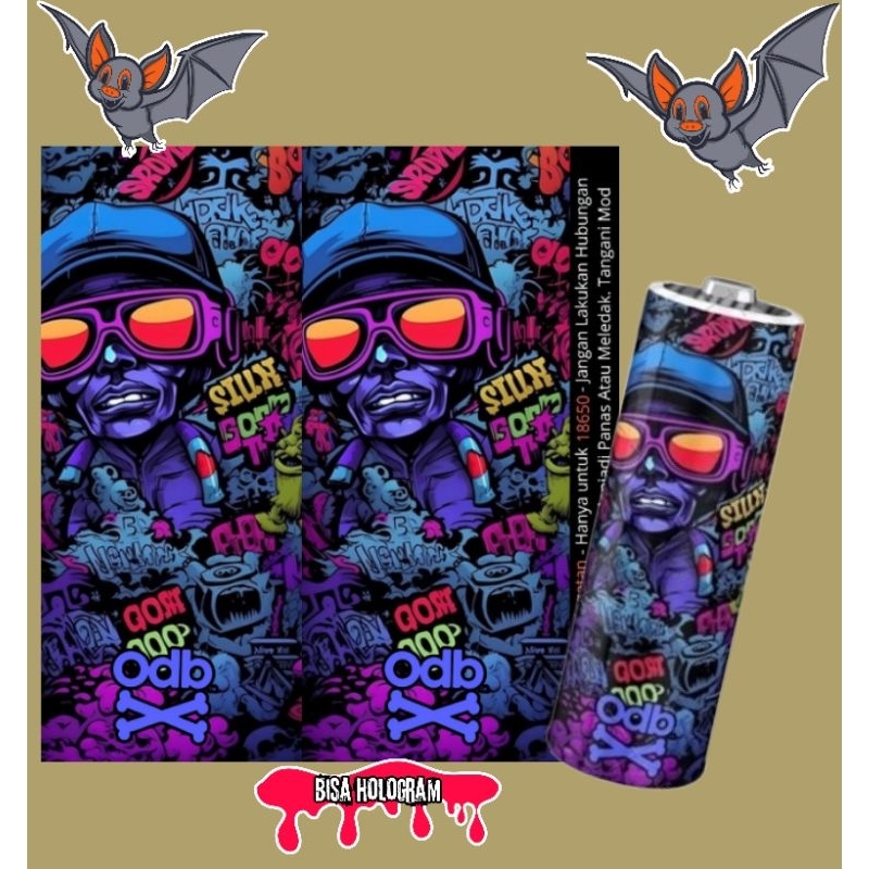 Jual Holdingskyy - Skin Stiker Wrap Baterai 18650 Motif Series Art V11 ...