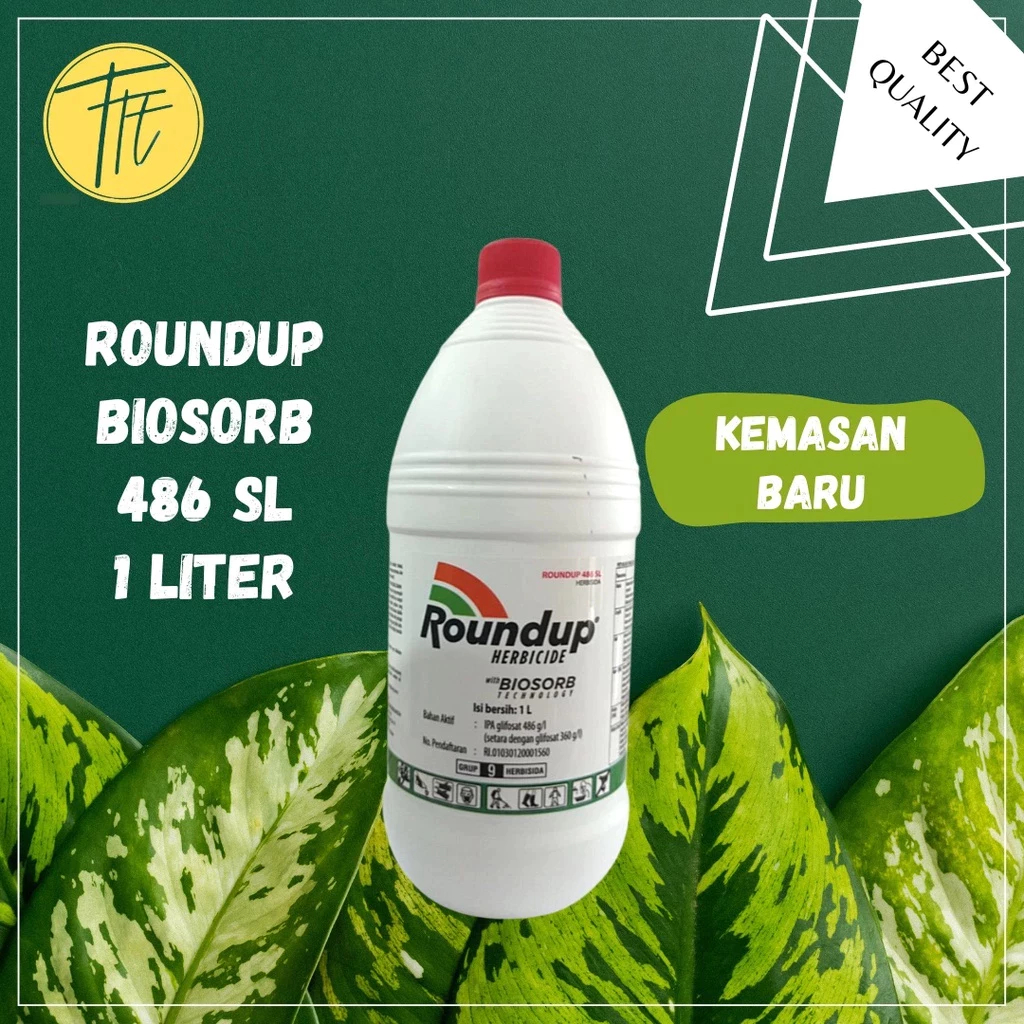 Jual Roundup 486 SL Herbisida Obat Pembasmi Rumput Liar 1 Liter ...