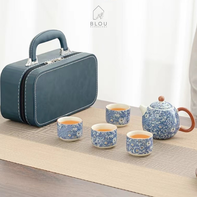 Jual Blou Tea Set Cantik Gift Set Premium Pot Cangkir Teh Keramik ...