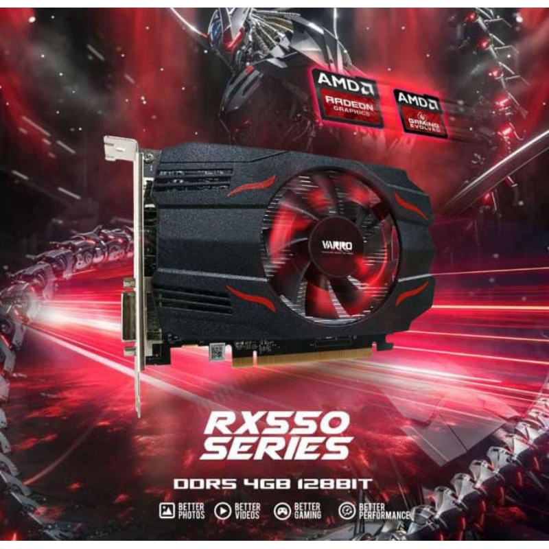 Jual VGA AMD RADEON VARRO RX 550 4GB DDR5 128BIT | Shopee Indonesia