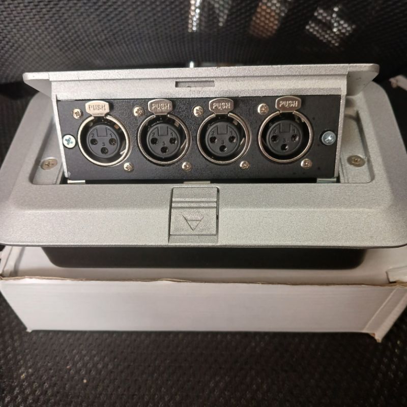 Jual PANEL BOX MIC TANAM 4 CHANNEL XLR CANON FEMALE BISA BUKA TUTUP ...