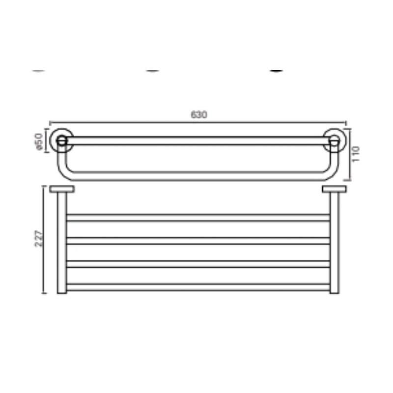 Jual RAK HANDUK Wasser / Towel Bar with Rack TH - 82012 | Shopee Indonesia