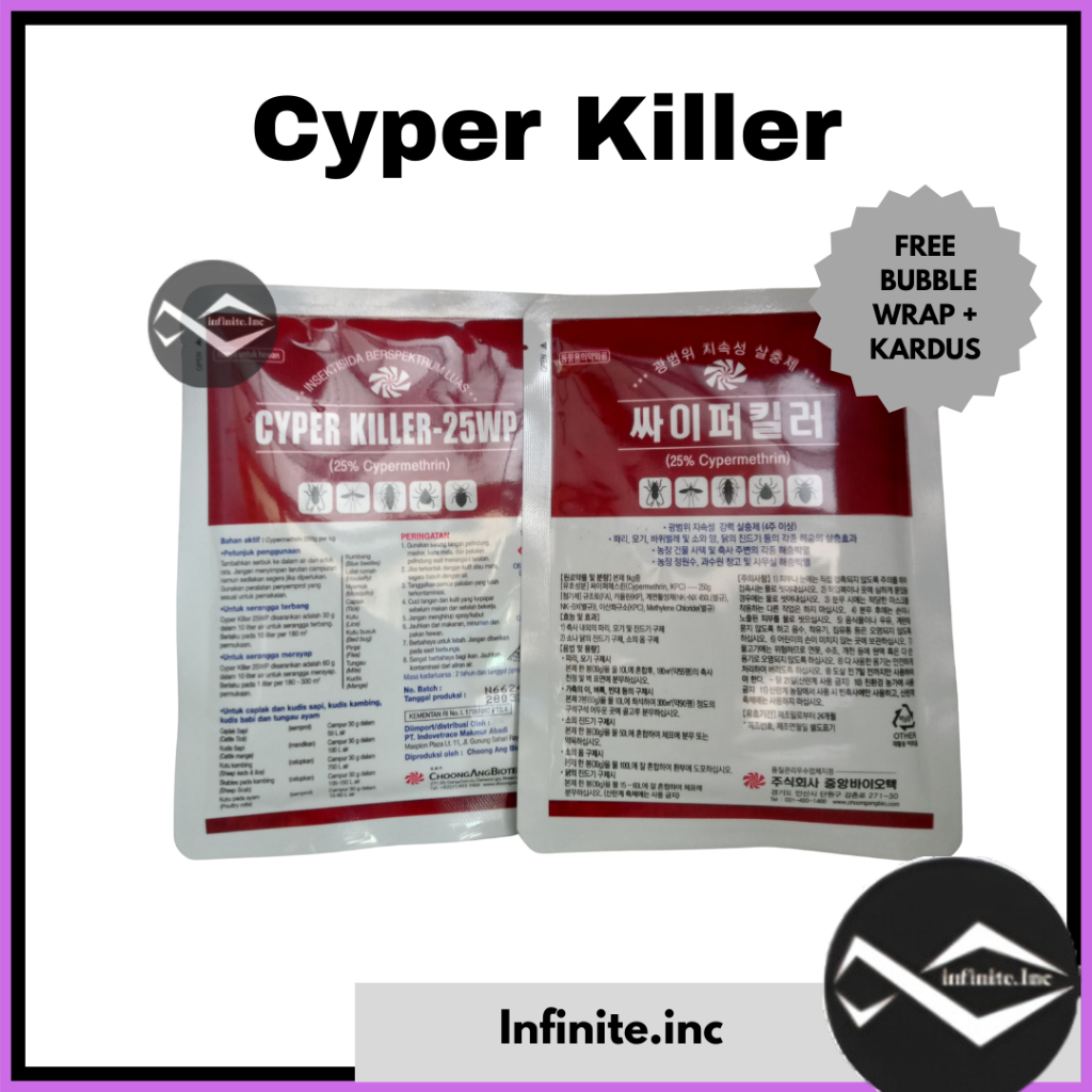 Jual Cyper Killer - 25WP ORIGINAL - Cyperkiller 30 gram Obat Hewan ...